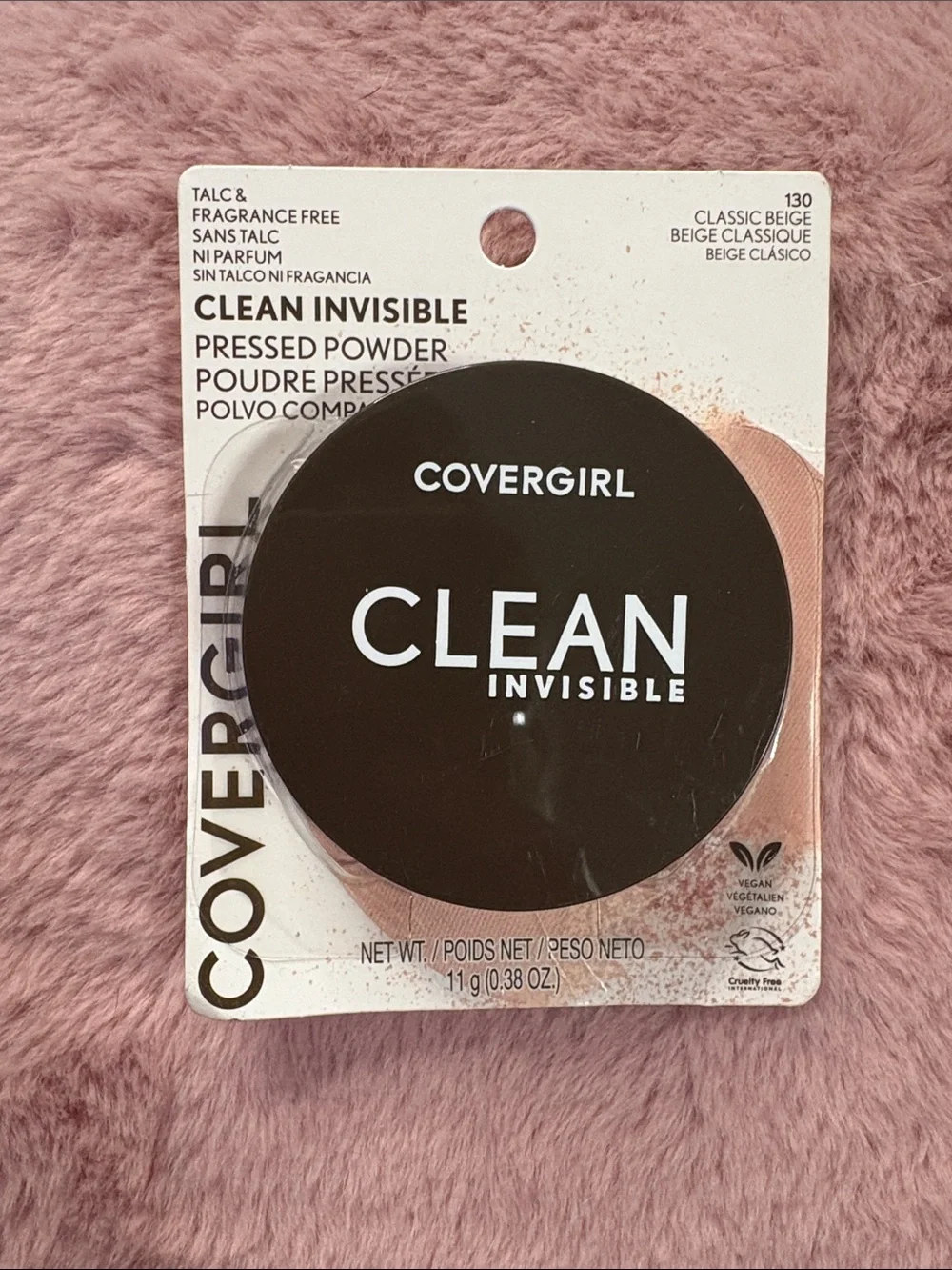 COVERGIRL Clean Invisible Pressed Powder, 130 Classic Beige, 0.38 oz